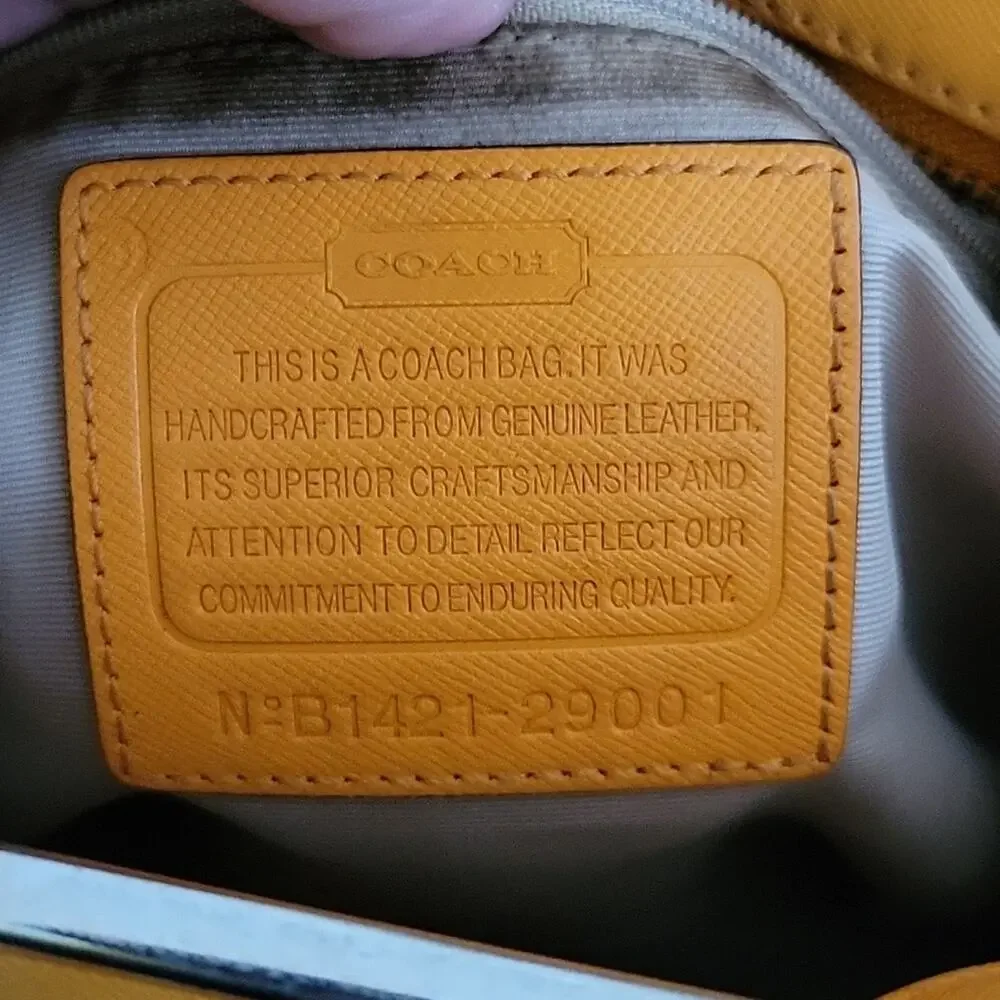 Coach Madison Saffiano Leather Mini North‎ South Tote (F29001) Mandarin Orange